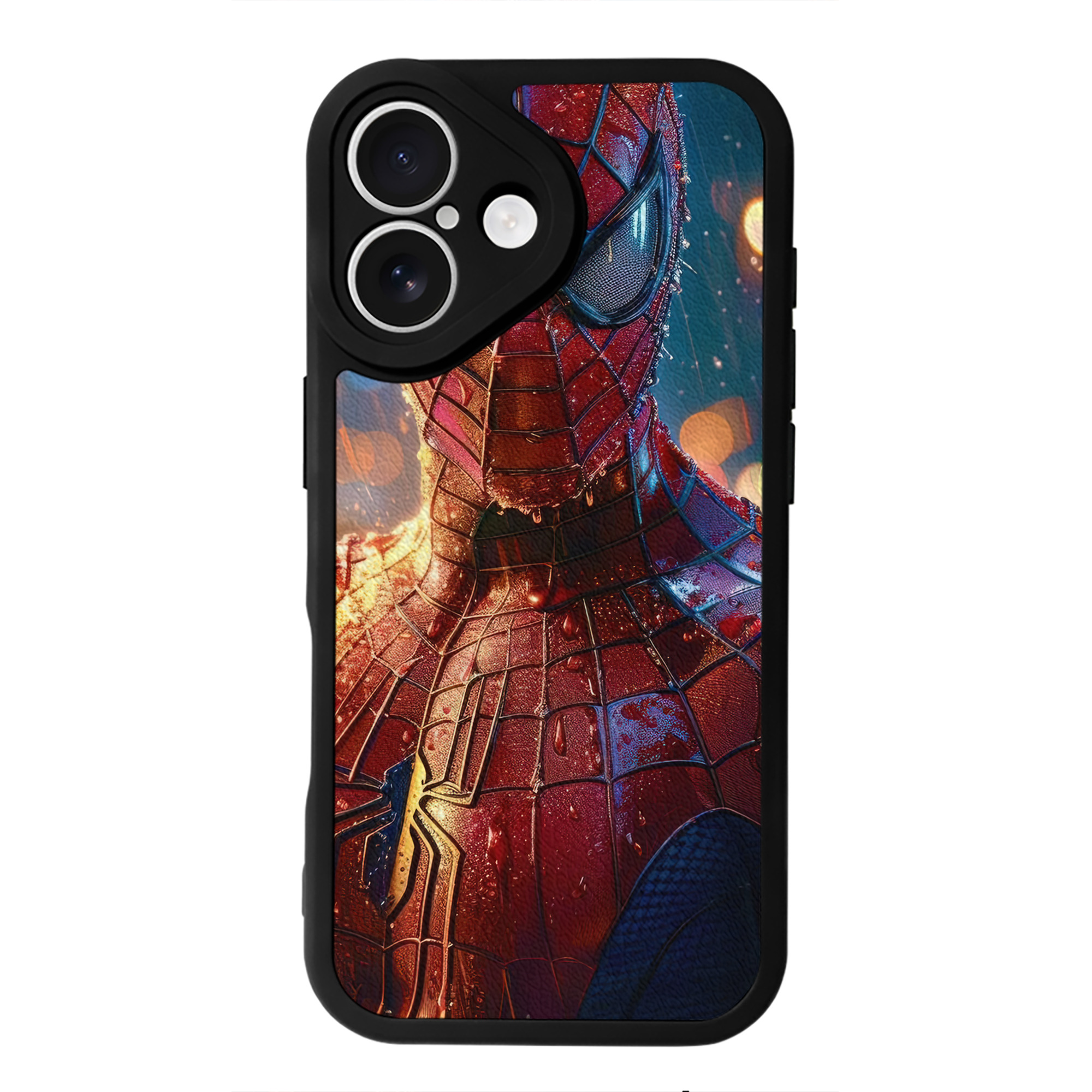 Spider Man スパイダーマン 【iPhone 16シリーズ対応】シリコンスマホケース（レザー調） 材質：シリコン